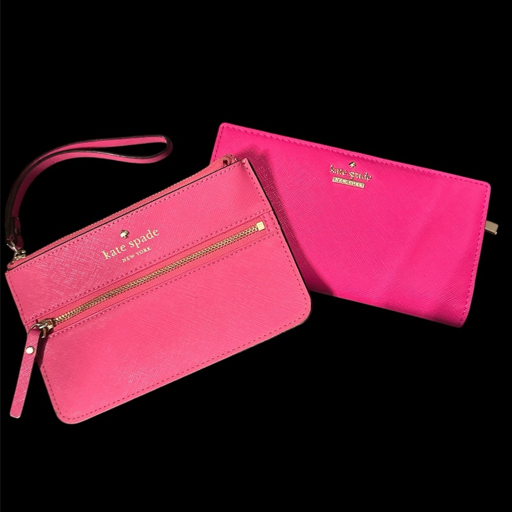 Kate Spade NWT pink wallet & wristlet DUO! - Picture 1 of 8